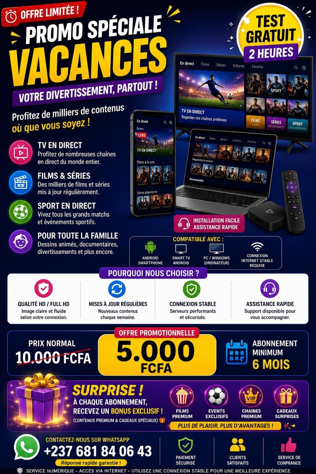 đŹ Application Android TV âą Films âą SĂ©ries âą Sport âą Offre Vacances 2026 â 1/1