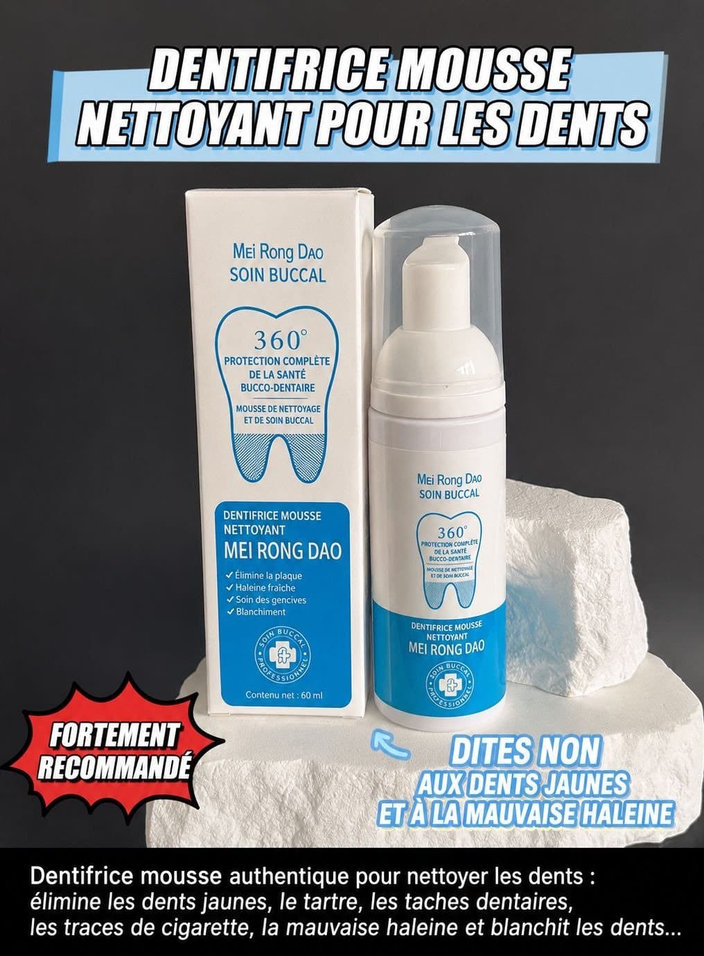 Dentifrice mousse nettoyant — 1/3