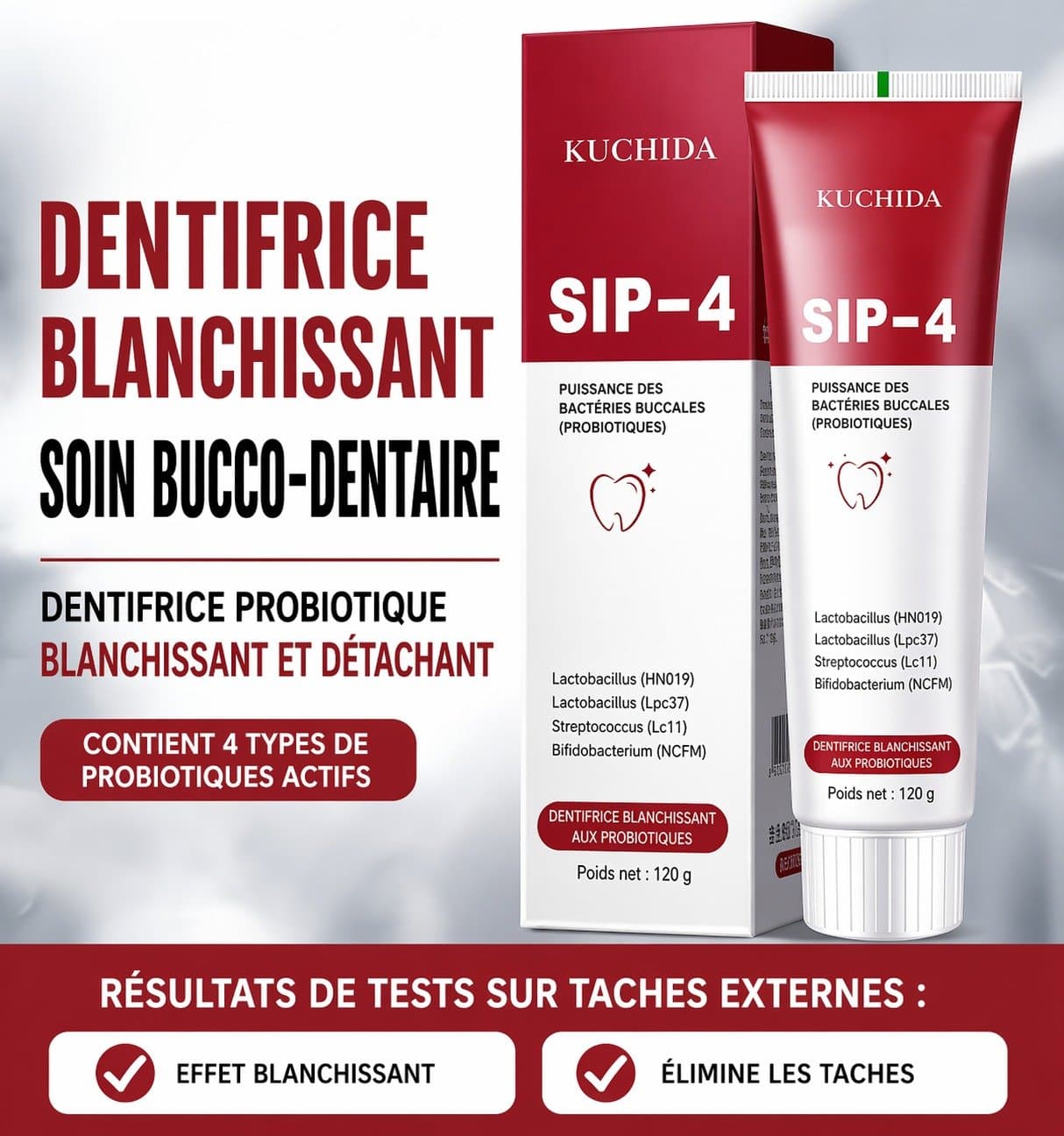 Dentifrice prébiotique SIP-4 — 1/3