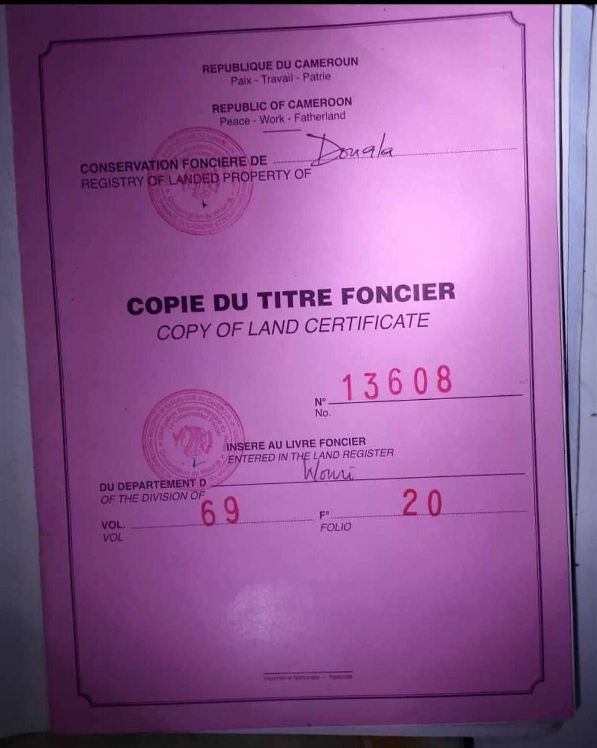 Immeuble à vendre avec titre foncier — 1/3