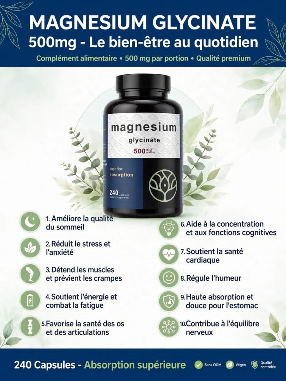 magnésium glycinate 500mg — 1/1