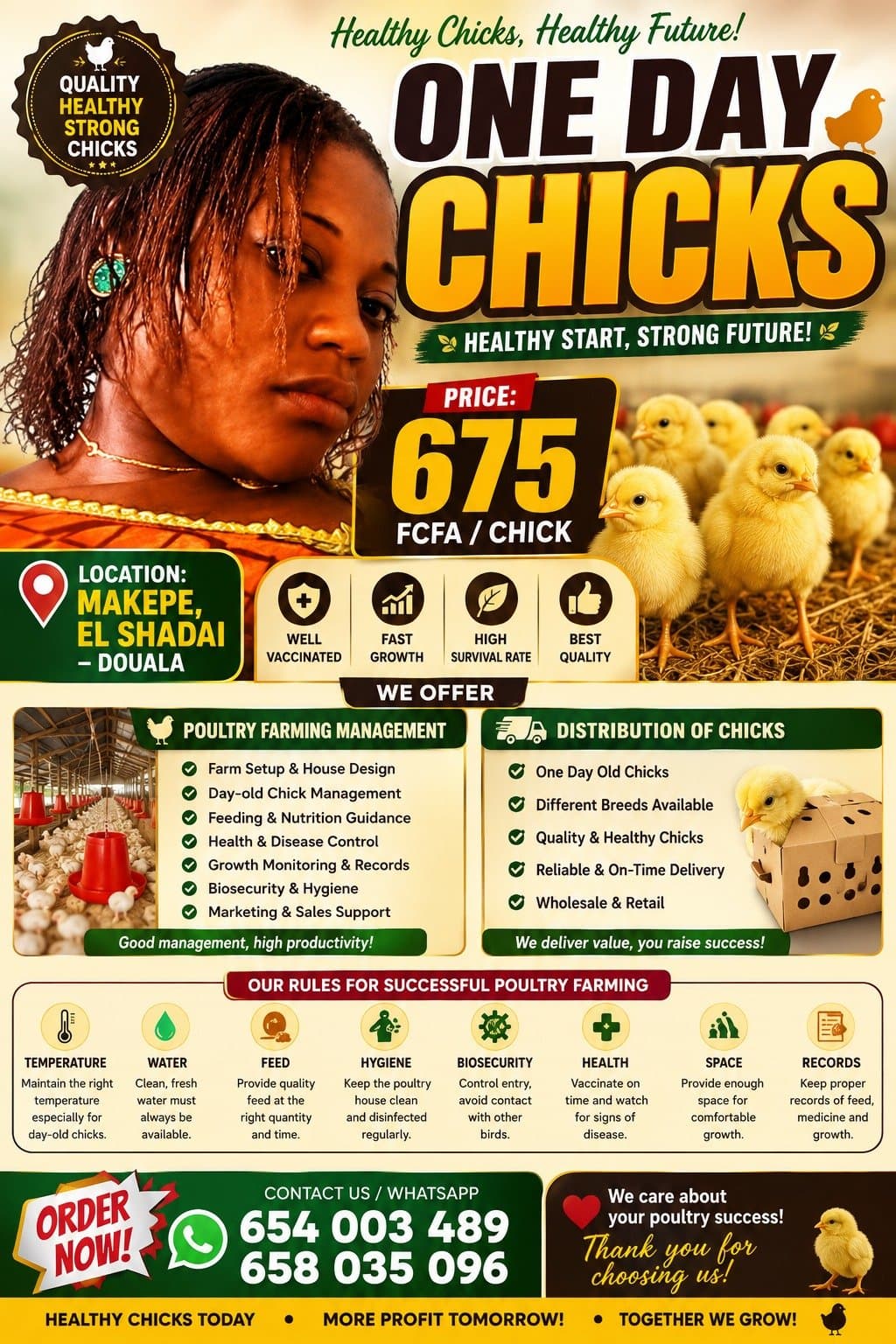 Poussins de qualité de Un jour — 1/4